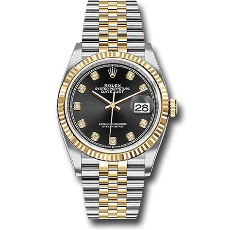 rolex datejust black diamond dial